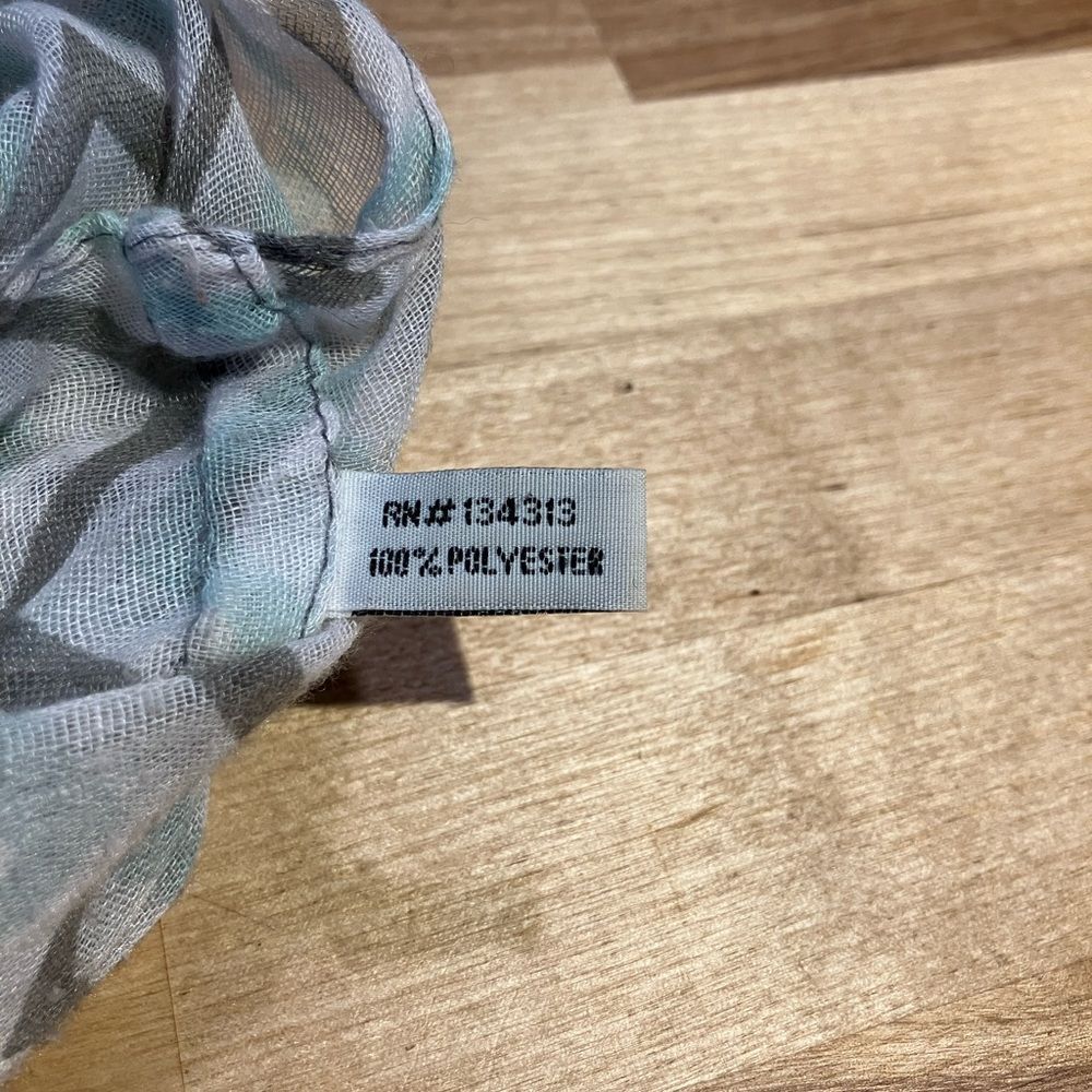 Beautiful mint green/taupe infinity scarf, excellent condition chevron design - Picture 4 of 5